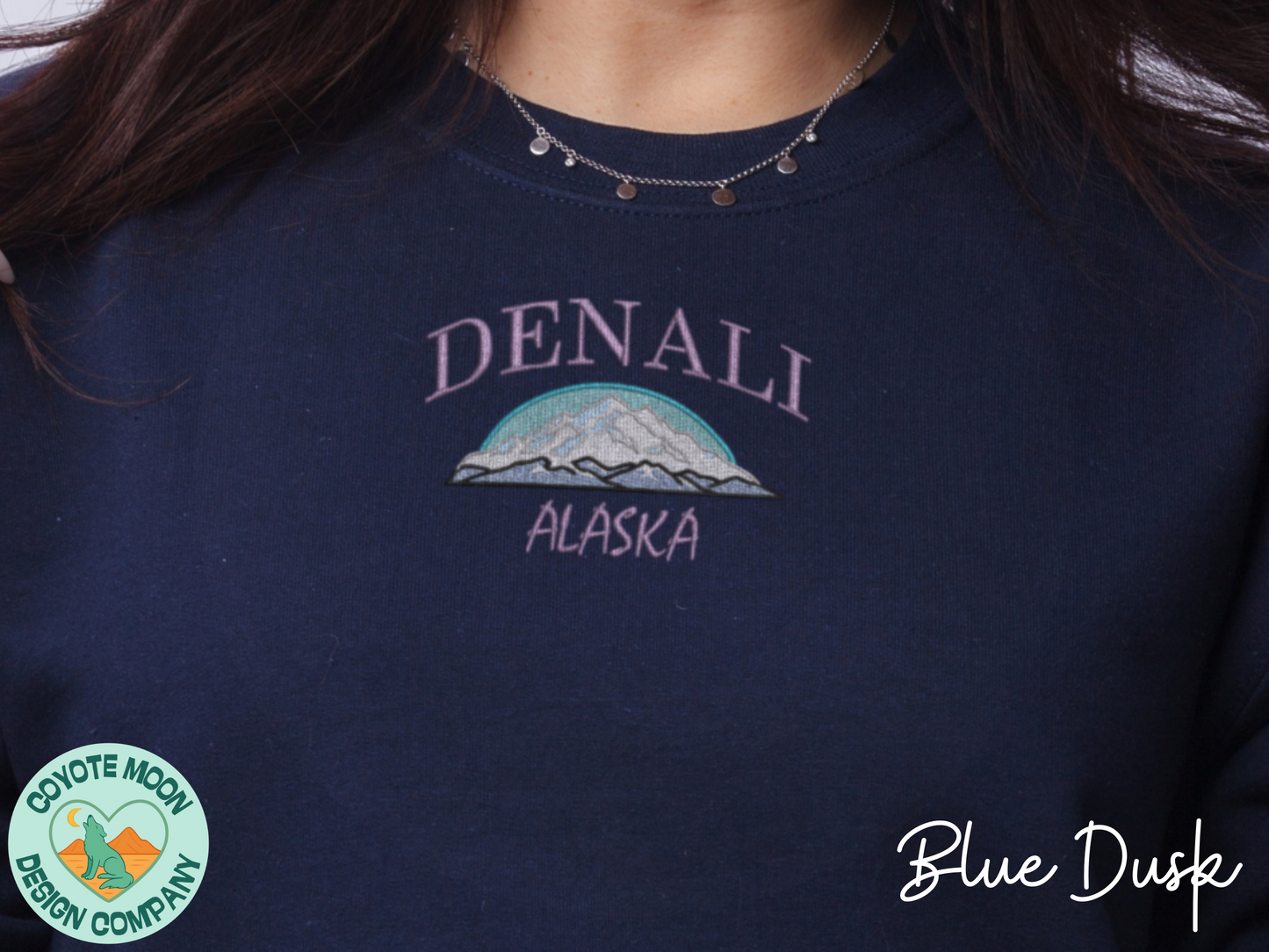Denali Alaska Embroidered Sweatshirt | National Park Crewneck, Vintage Mountain Hoodie, Adventure Apparel