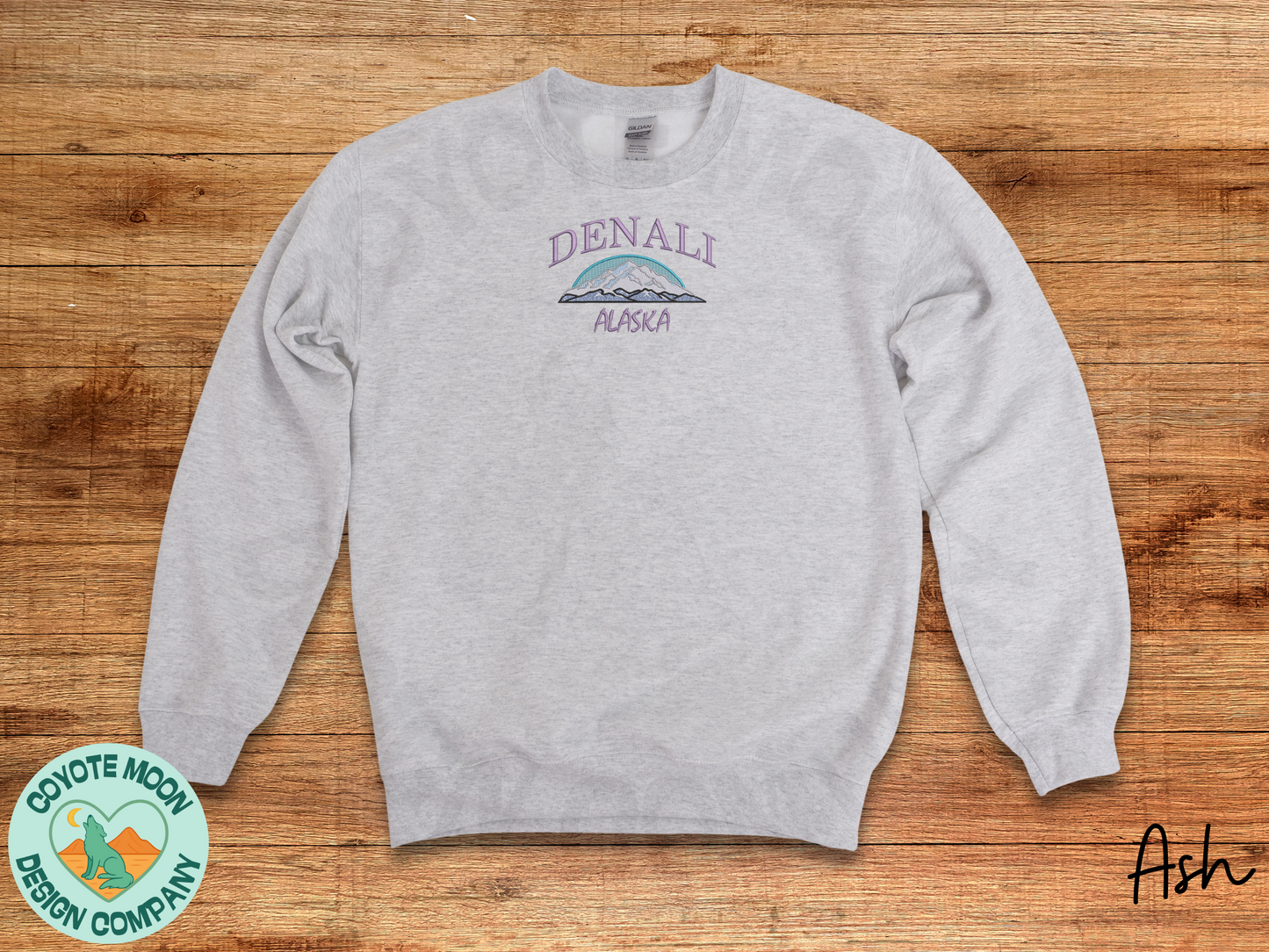 Denali Alaska Embroidered Sweatshirt | National Park Crewneck, Vintage Mountain Hoodie, Adventure Apparel