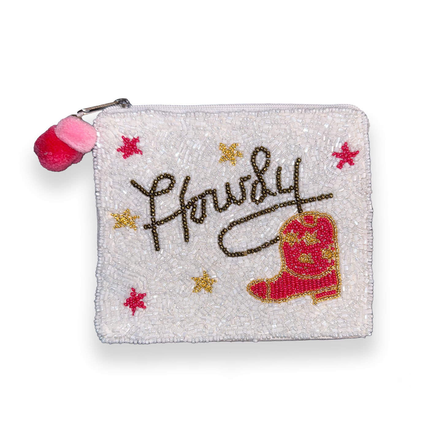 Howdy Beaded Coin Pouch