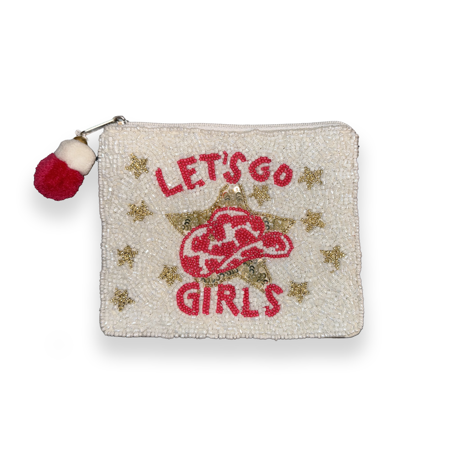Let's Go Girls Beaded Pouch