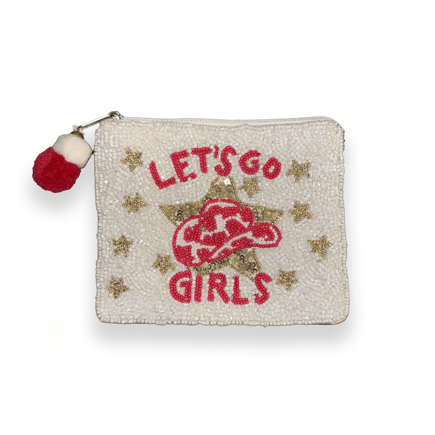 Let's Go Girls Beaded Pouch