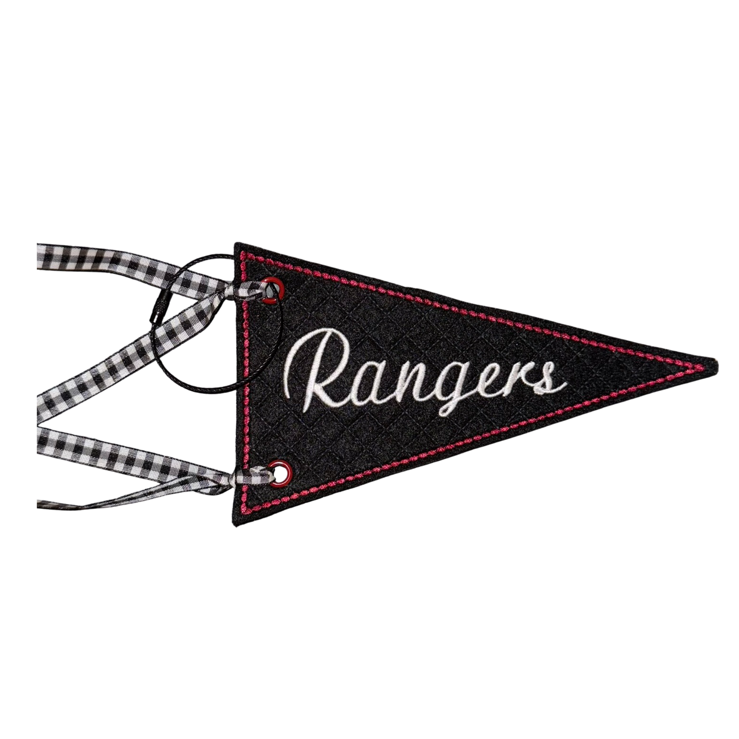 Rangers Embroidered Pennant Bag Charm