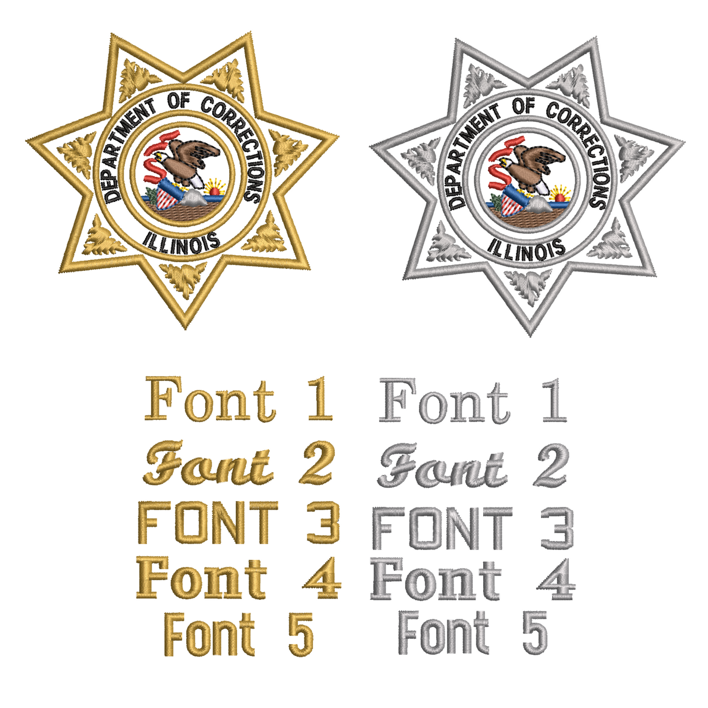 IDOC Name and Badge Embroidery