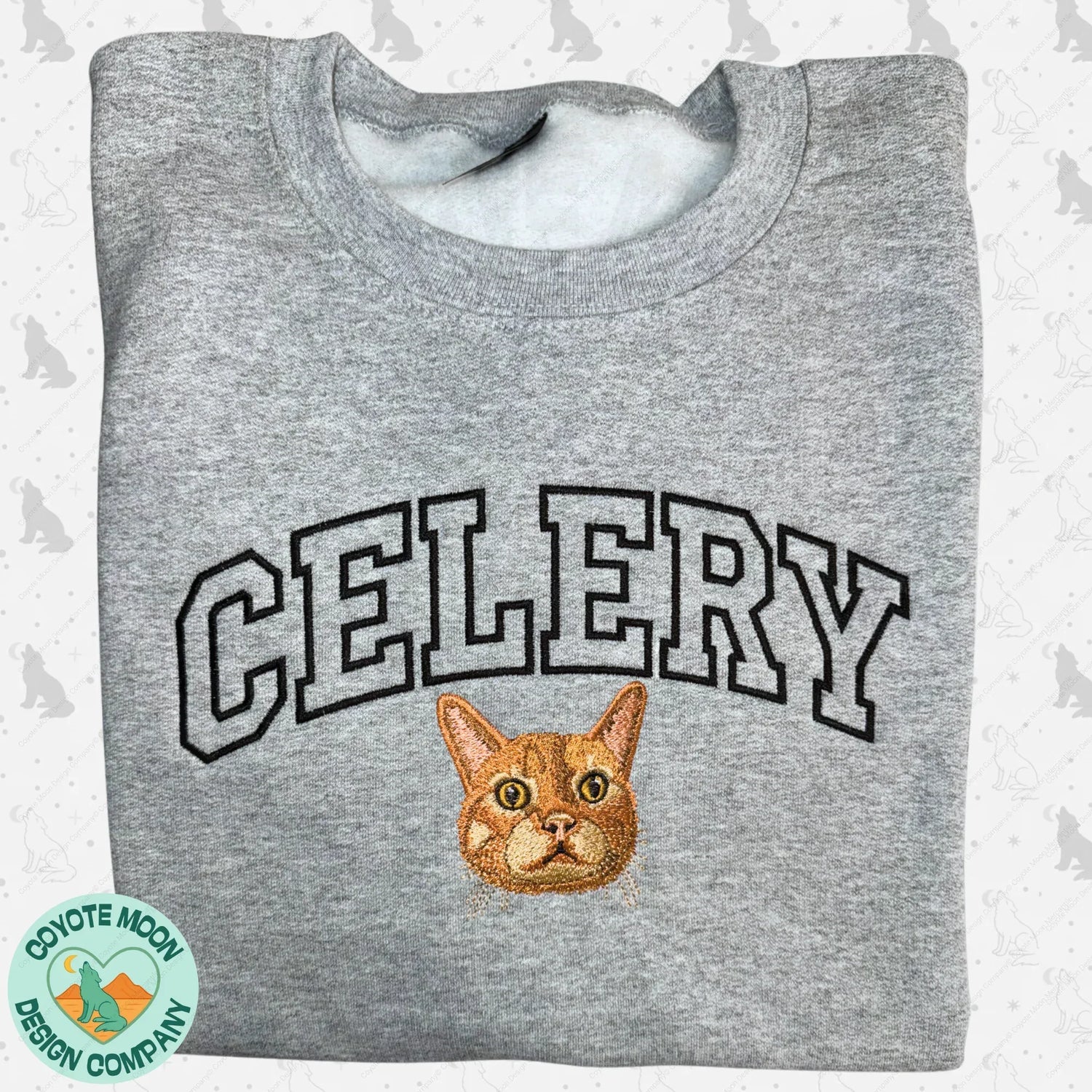 Custom Pet Portrait Sweatshirt or Quarter Zip - Coyote Moon Design Company