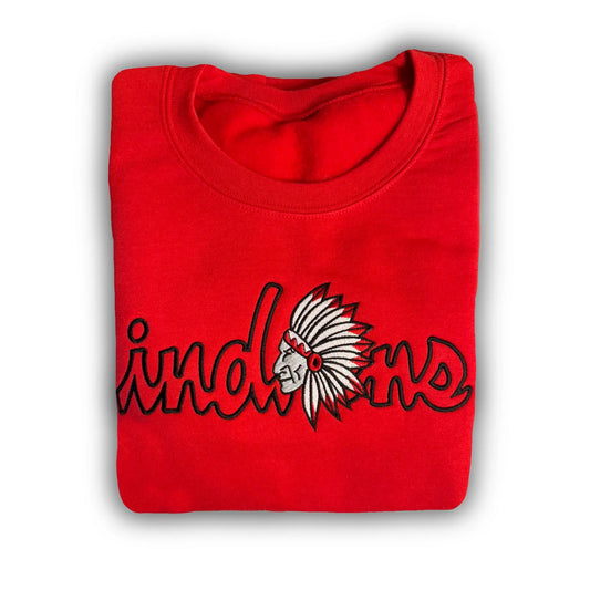 Indians Vintage Mascot Embroidered Crewneck