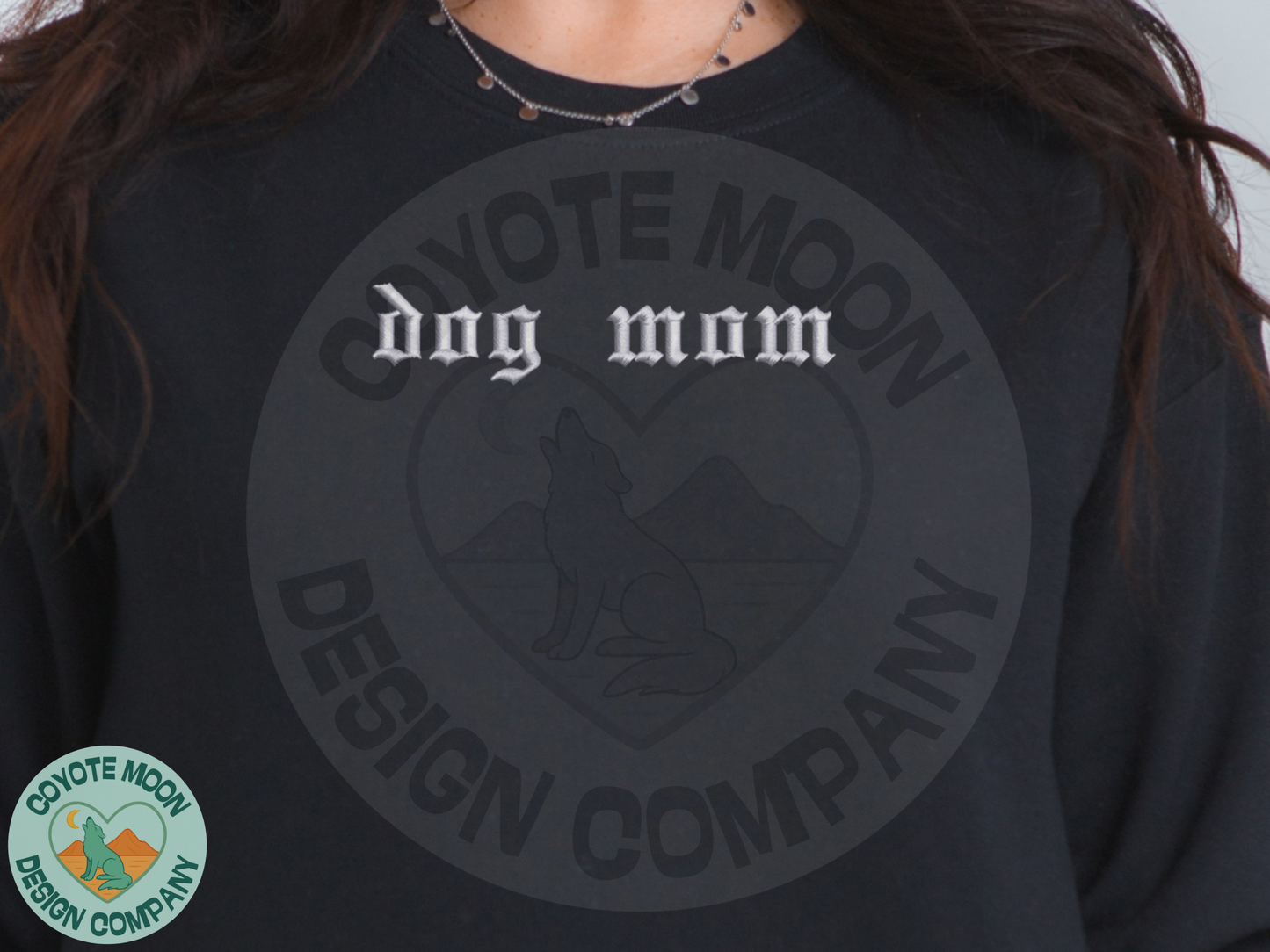 "Dog Mom" Embroidered Sweatshirt