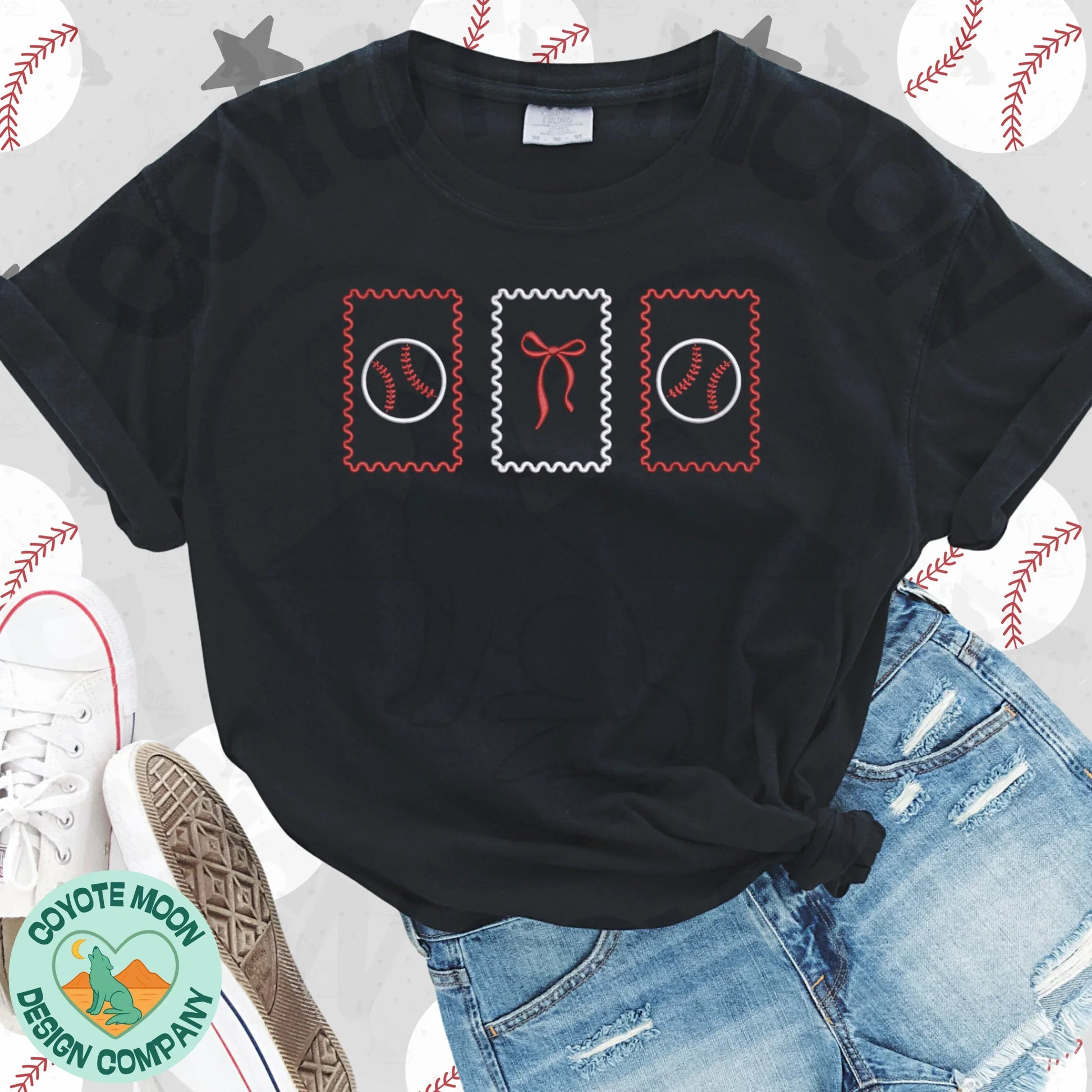 Baseball Stamps T-shirt or Sweatshirt - Coyote Moon Design Company