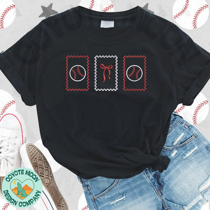 Baseball Stamps T-shirt or Sweatshirt - Coyote Moon Design Company
