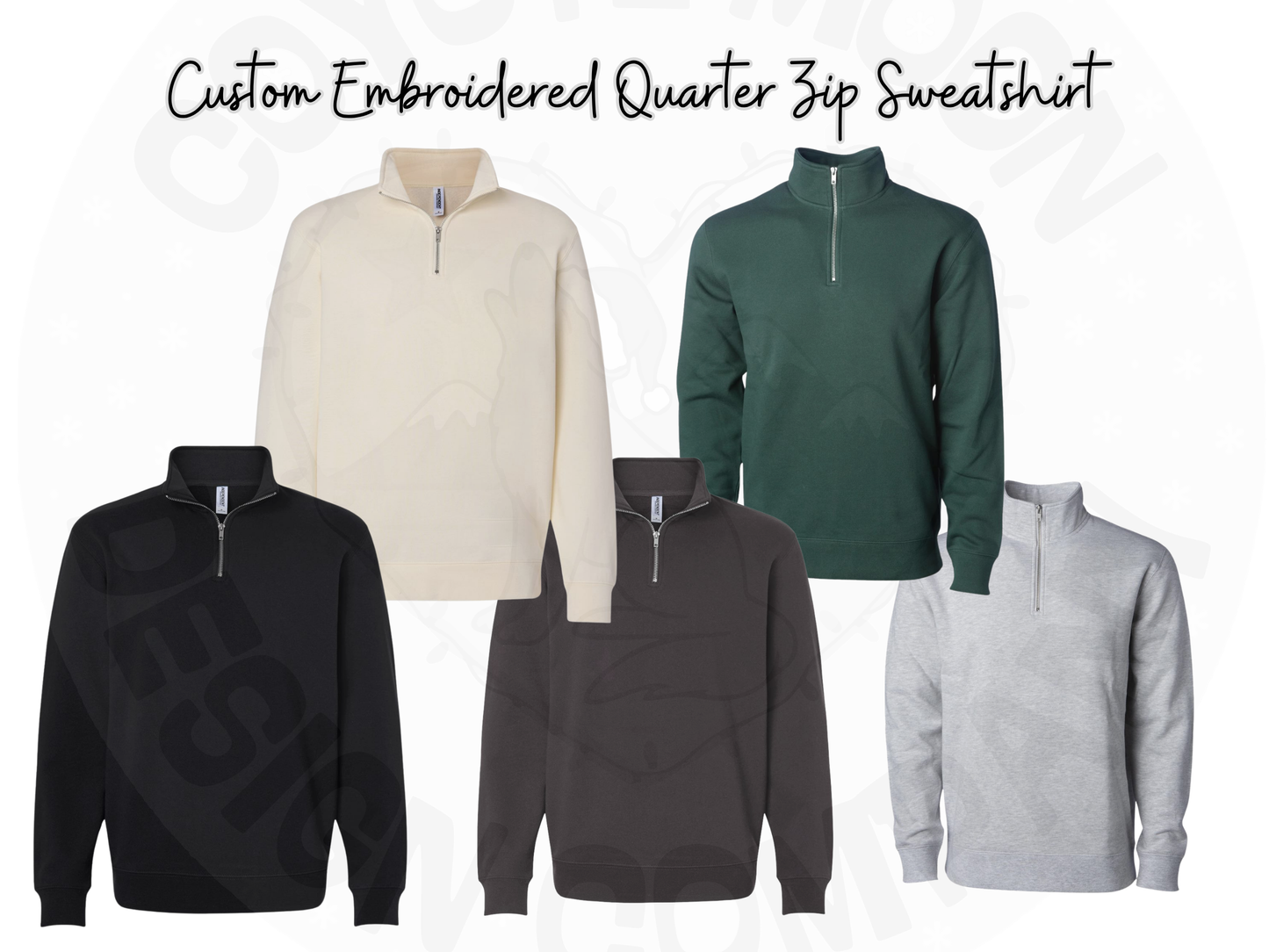 *PRE-ORDER* Custom Embroidered Quarter Zip (Limited-Time Flat-Rate Price)