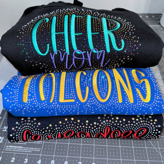 Rhinestone Bling Sweatshirt or Hoodie-Customizable - Coyote Moon Design Company