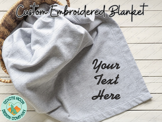 *PRE-ORDER* Custom Embroidered Fleece Stadium Blanket