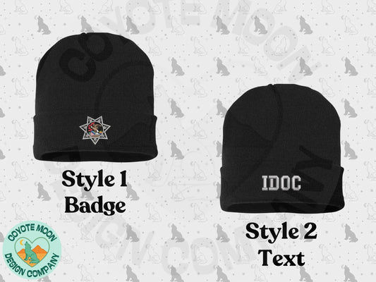 IDOC Embroidered Made in the USA Beanie - Coyote Moon Design Company