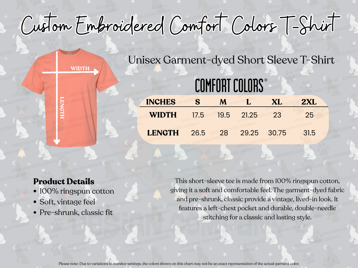 *PRE-ORDER* Custom Embroidered T-Shirt (Limited-Time Flat-Rate Price)