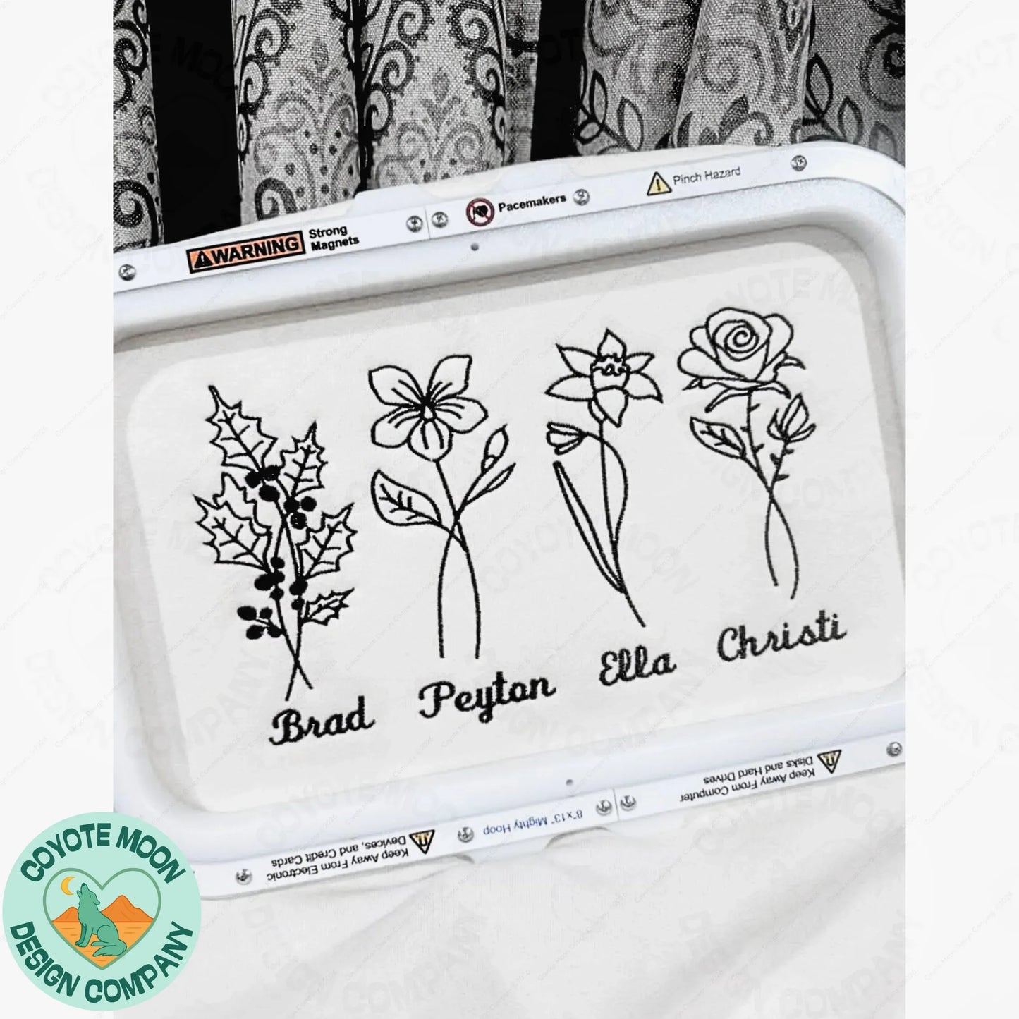 Birth Month Flowers Customizable Shirt - Coyote Moon Design Company