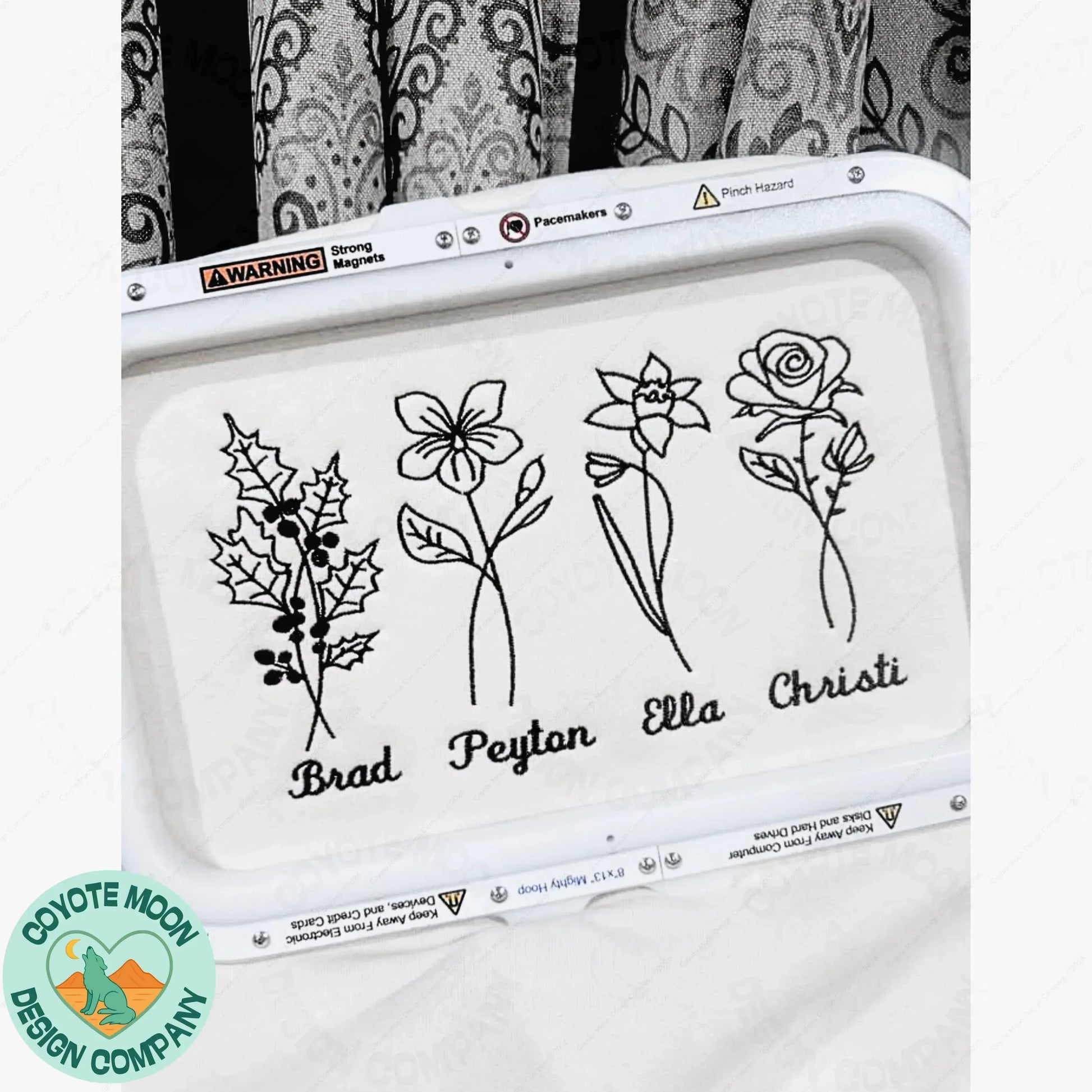 Birth Month Flowers Customizable Shirt - Coyote Moon Design Company