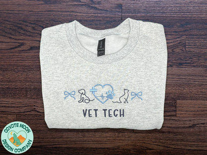 Vet Tech Embroidered Sweatshirt - Coyote Moon Design Company