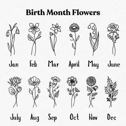 Birth Month Flowers Customizable Shirt - Coyote Moon Design Company