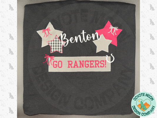 Custom School Spirit Patchwork Sweatshirt or T-Shirt