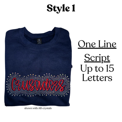 Rhinestone Bling Sweatshirt or Hoodie-Customizable - Coyote Moon Design Company