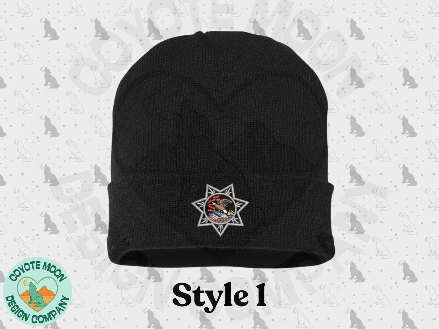 IDOC Embroidered Made in the USA Beanie - Coyote Moon Design Company
