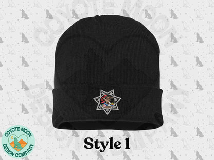 IDOC Embroidered Made in the USA Beanie - Coyote Moon Design Company