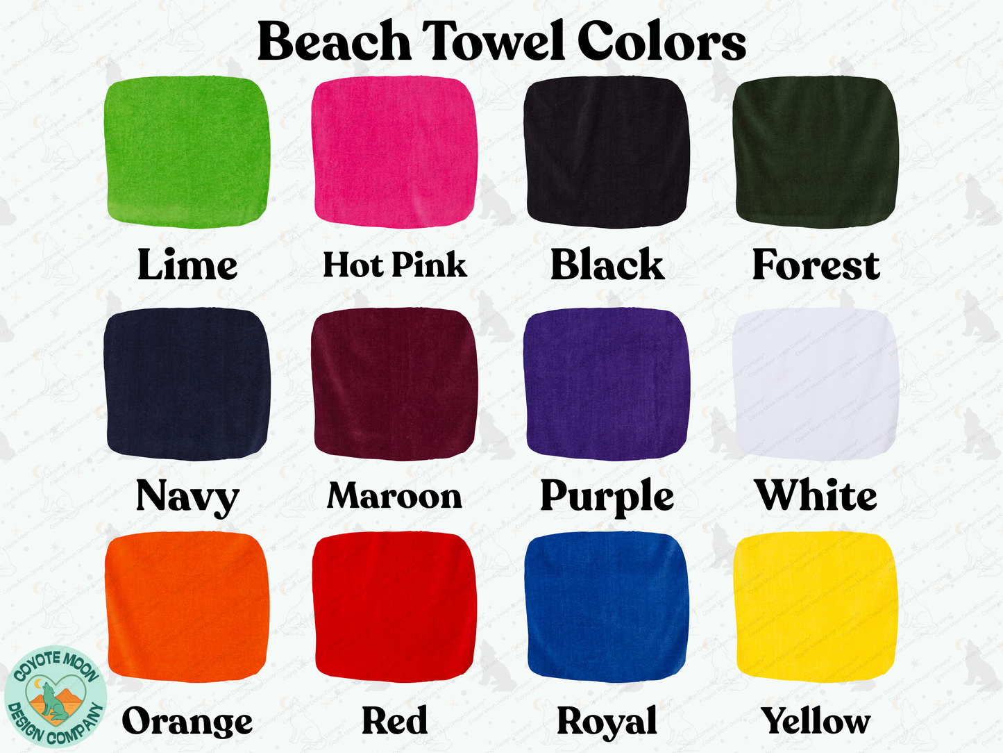 *PRE-ORDER* Custom Embroidered Velour Beach Towel
