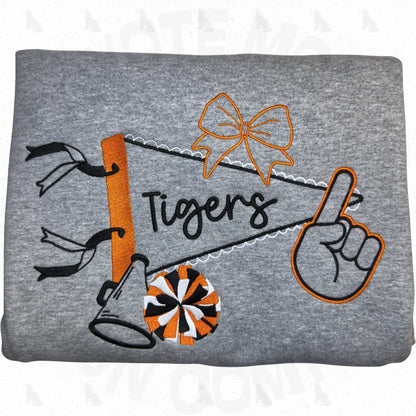 Customizable Team Cheer Pennant Sweatshirt - Coyote Moon Design Company