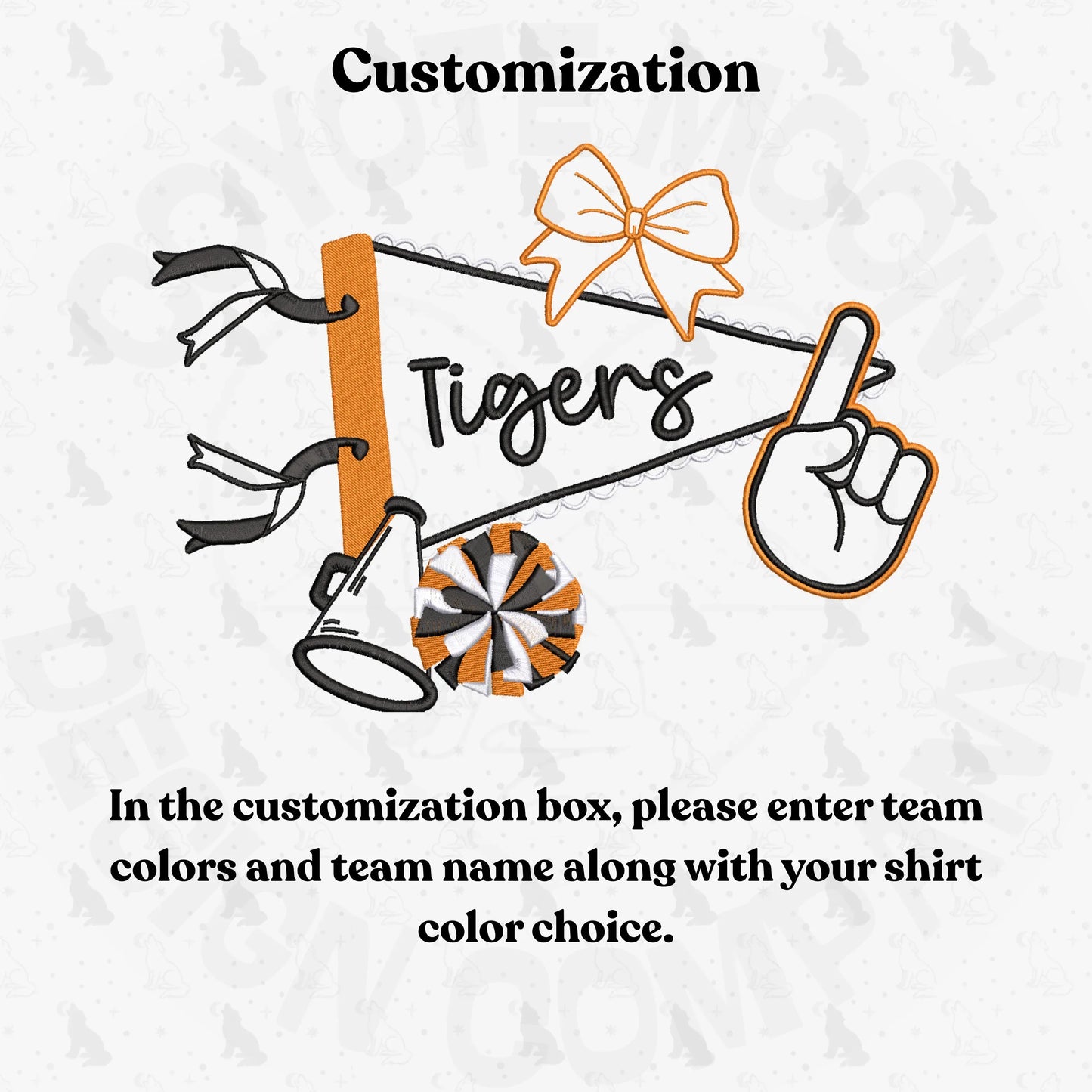 Customizable Team Cheer Pennant Sweatshirt - Coyote Moon Design Company