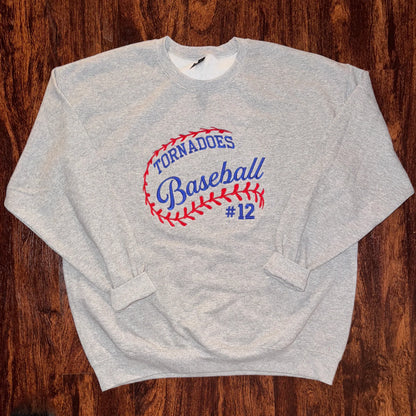 Softball or Baseball Crewneck Sweatshirt- Customizable - Coyote Moon Design Company