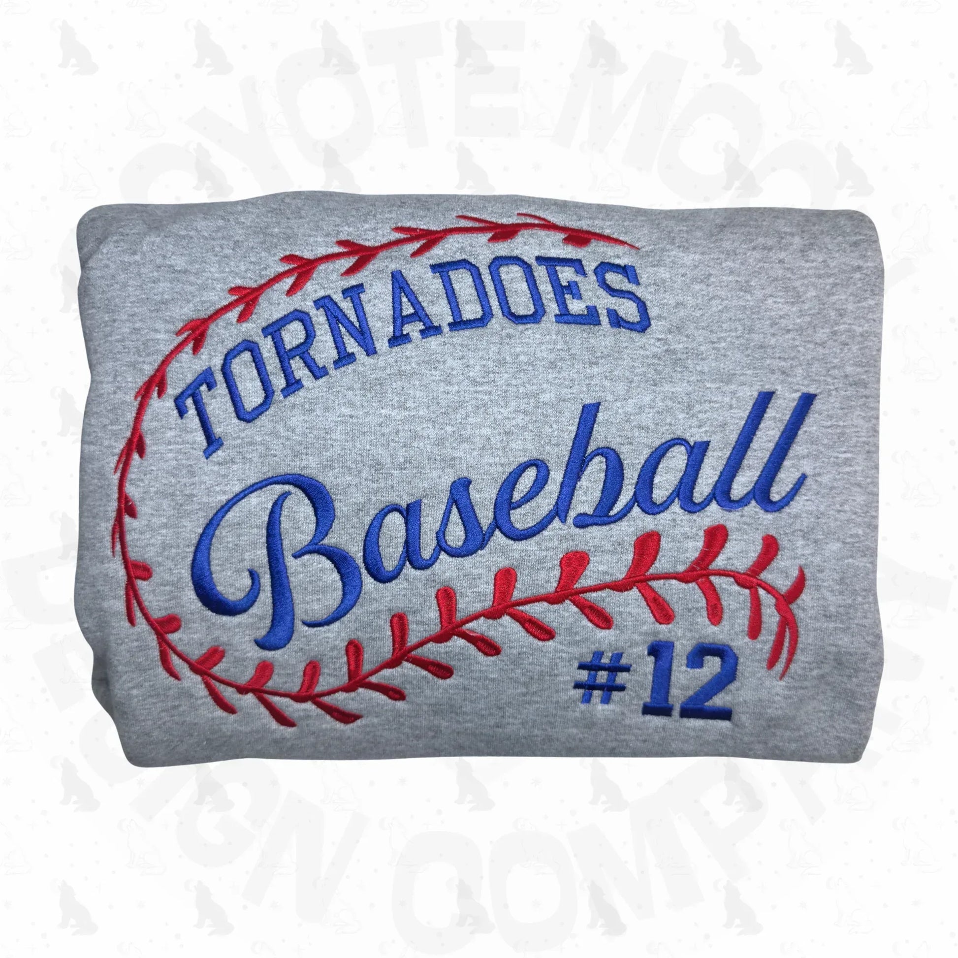 Softball or Baseball Crewneck Sweatshirt- Customizable - Coyote Moon Design Company