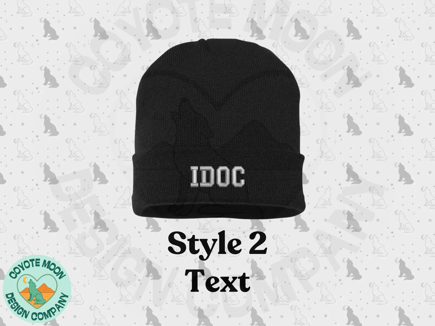 IDOC Embroidered Made in the USA Beanie - Coyote Moon Design Company