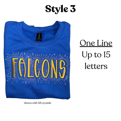 Rhinestone Bling Sweatshirt or Hoodie-Customizable - Coyote Moon Design Company