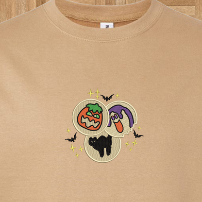 Halloween Sugar Cookie Embroidered Sweatshirt — Hoodie or Crewneck