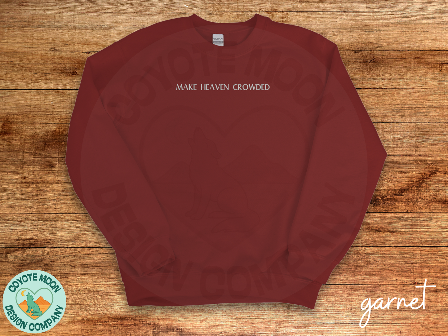 Make Heaven Crowded Embroidered Sweatshirt | Christian Faith Hoodie