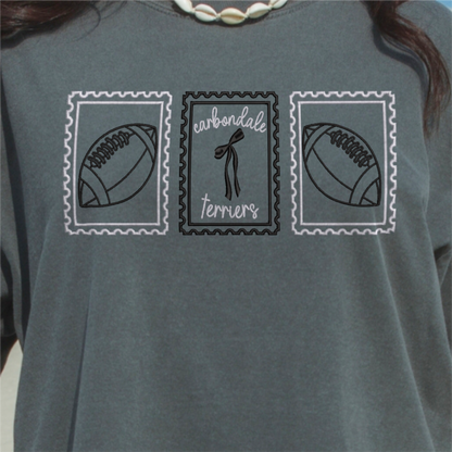 Custom Embroidered Football Stamps T-Shirt