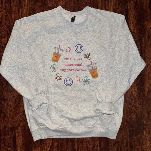 This Is My Emotional Support Coffee Sweatshirt - Coyote Moon Design Company