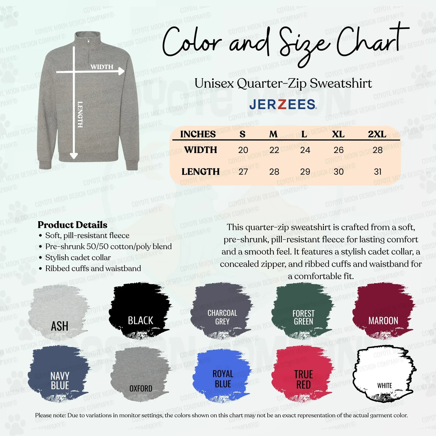 3D Puff Healthcare 1/4 Zip - Coyote Moon Design Company