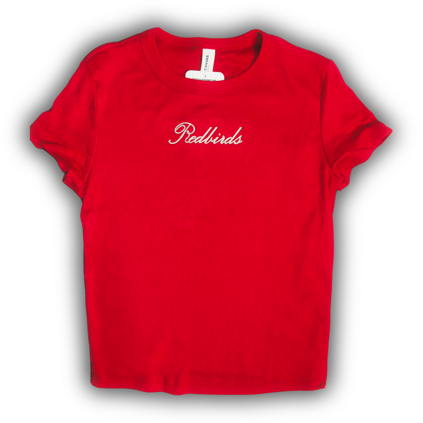 Embroidered Redbirds Baby Tee