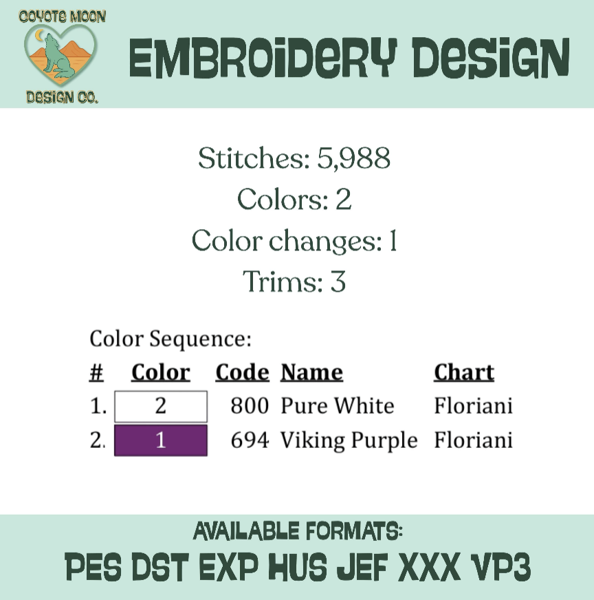 Makanda Illinois Embroidery Design
