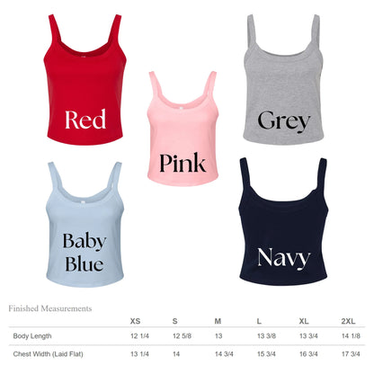American Flag "Est. 1776" Embroidered Crop Tank Top