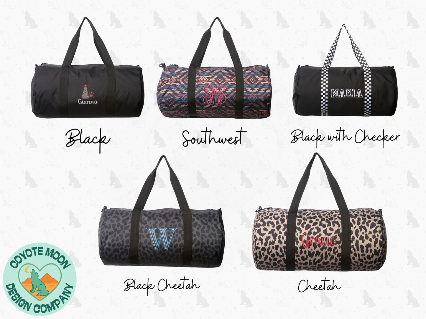 Customizable Duffle Bag - Coyote Moon Design Company